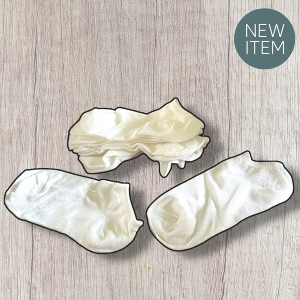 SALE! 10Pack NEW Men's White Ankle Socks (One Size / Unisex)
